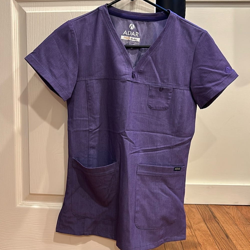 Adar Purple Scrub Top